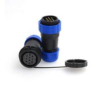 DRRI HE29 10pin 28mm 10A 380V Waterproof Industrial Threaded Plastic Connector in-line Electrical Chassis Metal Connections Aviation Connector