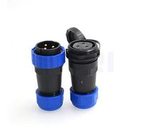 DRRI HE29 28mm 3pin Plastic Threaded Cable Connector in-line Waterproof Circular Aviation Connector IP68
