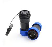 DRRI HE29 9Pin 28mm in-line Waterproof Circular Aviation Connector Electrical Threaded Cable Connector