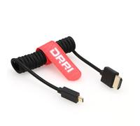 DRRI High Speed 8K 4K 30/60fps Micro HDMI to HDMI 2.1 Braided Cable for Canon EOS R5 R5c R6 M6 Mk2 | FUJIFILM X-T| Nikon Z6 Z9 to Atomos Ninja 5 Monitor