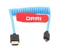 DRRI High Speed 8K Micro HDMI to HDMI 2.1 Braided Coiled Cable for Sony F55 a7S A7S3 A74 BMPCC4k Camera to Atomos Ninja Ninja V