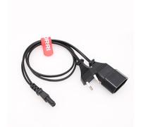 DRRI IEC320 C7 Female to CEE7/16 Male and Female Socket Power Extension Cord for PDU UPS RTV Equipment
