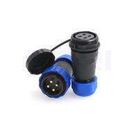 DRRI in-line HE29 4pin 28mm Waterproof Circular Aviation Connector Industrial Threaded Plastic Connector Male Plug Female Socket