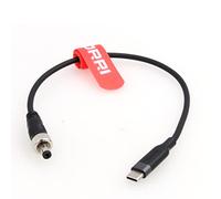 DRRI Locking 5.5 X2.1mm DC to USB-C PD Fast Charging 12V Power Cable for Atomos Ninja V Monitor