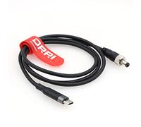 DRRI Locking 5.5 X2.1mm DC to USB-C PD Fast Charging 12V Power Cable for Atomos Ninja V Monitor