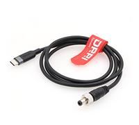 DRRI Locking 5.5 X2.1mm DC to USB-C PD Fast Charging 12V Power Cable for Atomos Ninja V Monitor