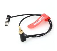 DRRI Low-Profile 3.5mm TRS to TA3F Balanced Audio Cable for Sennheiser Wireless G4/G3, Sony Wireless to Sound Devices 633, 688,Zaxcom, Zoom (RA TA3F-RA 3.5mm)