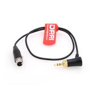 DRRI Low-Profile Right Angle 3.5mm TRS to TA3F Balanced Audio Cable for Sennheiser Wireless G4/G3, Sony Wireless to Sound Devices 633, 688,Zaxcom, Zoom (TA3F-RA 3.5mm)