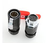 DRRI LP20 12 Pin Docking Fast Locking Connect Automotive Waterproof Industrial Bulkhead Connector for RV Solar Panels, for Furrion