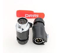 DRRI LP20 4 Pin Docking Fast Locking Connect Automotive Waterproof Industrial Bulkhead Connector for RV Solar Panels, for Furrion
