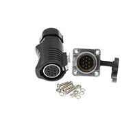 DRRI LP20 Outdoor Waterproof Bulkhead Connector 10 Pin Power Industrial Circular Connector for Solar Energy Equipment