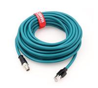 DRRI M12 X-Coded 8 Pole to RJ45 10 Gbps Gigabit Ethernet Interface Cat 7e Shielded Cable for Cognex in-Sight Series Industrial Cameras(25M)