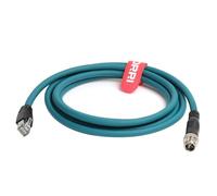 DRRI M12 X-Coded 8 Pole to RJ45 Gigabit Ethernet Interface Cat 7e Shielded Cable for Cognex in-Sight Series Industrial Cameras | Barcode Scanners(2M)
