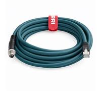 DRRI M12 X-Coded 8 Pole to RJ45 Gigabit Ethernet Interface Cat 7e Shielded Cable for Cognex in-Sight Series Industrial Cameras | Barcode Scanners (8M)