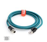 DRRI M12 X-Coded 8 Pole to RJ45 Gigabit Ethernet Interface Cat 7e Shielded Cable for Cognex in-Sight Series Industrial Cameras | Barcode Scanners(1M)