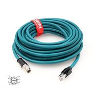 DRRI M12 X-Coded 8 Pole to RJ45 Gigabit Ethernet Interface Cat7e Shielded Cable for Cognex Ccb-84901-2001-20| Cognex in-Sight Series Industrial Cameras (20M)