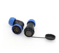 DRRI Right Angle HE29 26Pin Male Plug Female Scoket Quick Disconnect 5A 250V Power Threaded Circular IP68 Waterproof Connector for Electrical Connections