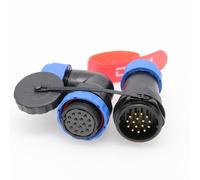 DRRI Right Angle HE29 2Pin Female Plug Male Socket Quick Disconnect 45A 380V Power Threaded Circular IP68 Waterproof Connector for Electrical Connections