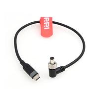 DRRI Right angle Locking 5.5 X2.1mm DC to USB-C PD Fast Charging 12V Power Cable for Atomos Ninja V Monitor