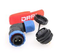 DRRI SD20 20mm Elbow IP67 2/3/4/5/7/9/10/12/14 Pin Flange Waterproof Aviation Connector Male Plug Female Socket for Solar Energy System