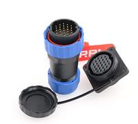 DRRI SD28 24Pin Square Flange Waterproof IP68 Aviation Quick Disconnect Bulkhead Male Plug female Socket with screws for Minn Kota trolling motor