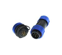 DRRI SP21 6pin Outdoor Waterproof Connector IP68 Plug & Socket Power Cable Panel Mount (6Pin)