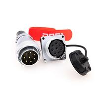 DRRI WEIPU AC DC Circuit Signal LED Heavy Duty Industrial Bulkhead Female Plug Male Socket WS28 8-Pin Metal Aviation Circular Square Flange Panel Connector