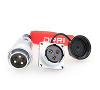 DRRI WEIPU High Voltage WS28 3-Pin Metal Aviation Circular Bulkhead Connector TQ Male Plug Female Socket Z for Solar Panel