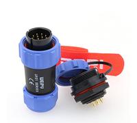 DRRI Weipu SP21 12 Pin Rear-nut Mount IP67 IP68 Waterproof Quick Connect Power Cable Connector for LED Panels