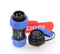 DRRI Weipu SP21 5Pin Rear-nut Mount Waterproof Quick Connect Threaded Plastic Connector for Outdoor Lights
