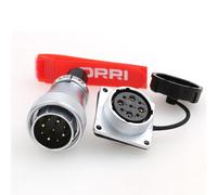 DRRI WEIPU WS20 9 Pin Metal Aviation Bulkhead Connector for Car Square Flange Panel Mount Plug for Lighting LED Display