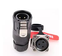 DRRI XHE28 Series 3pin Waterproof Connector IP65/ IP67 Quick-Connect 30A 380V Male and Female RV Solar Port Connector (3-Pin 30A 380V)