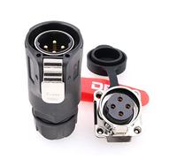 DRRI XHE28 Series 4pin Waterproof Connector IP65/ IP67 Quick-Connect 30A 380V Male and Female LED Outdoor Power Connector (4-Pin 30A 380V)