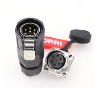 DRRI XHE28 Series 7pin Waterproof IP65/ IP67 Quick-Connect 30A 38V Male and Female RV Solar Port Connector (7-Pin 25A 380V)