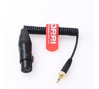 DRRI XLR 3pin Female to Locking 3.5mm Adapter Cable for Sennheiser e835 mic |SK G2,G3,500 G4 transmitters,Sony UWP D11 D12