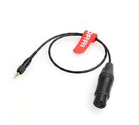 DRRI XLR 3pin Female to Locking 3.5mm Adapter Cable for Sennheiser SK G2,G3,500 G4 transmitters,Sony UWP D11 D12 (Straight Cable)