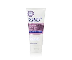 DrSALTS+ Create Calm Shower Gel - Soothing Epsom Salts to Relax Body & Mind with Lavender, Chamomile & Lemongrass Essential Oils - Vegan & Cruelty-Free, 200ml