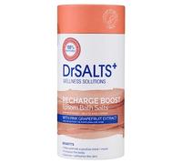 DrSALTS+ Recharge Boost Epsom Salts - Invigorating Epsom Bath Salts to Rejuvenate Mind & Body with Pink Grapefruit Essential Oils - Vegan & Cruelty-Free, 750g