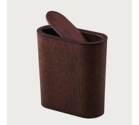 DRSFF Wooden Large Trash Can Nordic Ultra-narrow Bathroom Toilet Gap Garbage Bin Kitchen Offices Durable Wastebasket Creative Paper Basket ，with Swing Top Lid (Color : C)