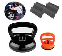 Drsman Car Dent Puller, 2-Pack Dent Remover Tool Kit with Nano Sparkle Cloth - Powerful Lifter for Paintless Repair, Suitable for Car Body, Glass, Tiles, and Mirrors (2.2 Inch - 3.5 Inch)