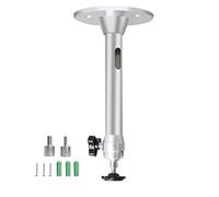 Drsn Mini Projector Mount for Ceiling or Wall, 3.5kg Load Capacity/ 360° Rotatable Heads/ 90° Tilt Angle, For Projectors/CCTV/DVR Cameras（17.5cm/ Silver）