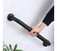 Drsyffsup 304 Stainless Steel Bathroom Grab Rail, Matte Black Shower Arm Grab Bar, Non-Slip Straight Handrail for Bathtub Toilet, Wall Mounted Safety Handle for Elderly, Disabled(100cm/39in)