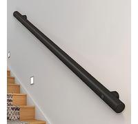 Drsyffsup Modern Staircase Banister Hand Rails - 3m/3.5m/4m/4.5m - Matte Black, Wall Mount Metal Stainless Steel Stairs Handrail for Indoor Outdoor Steps - Complete Kit (Size : 14ft/420cm)