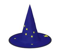 DRTGEDS 1PC Halloween Witch Hat Alaska State Flag Print Women Foldable Wide Brim Hat Halloween Party Costume Accessories