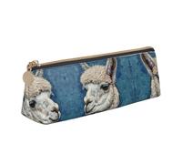 DRTGEDS Alpaca Llama Fashion Pencil Case,Portable Pen Pouch,Stationery Zipper Cute Storage Bag,For Office,Travel, White, One Size, Fashion