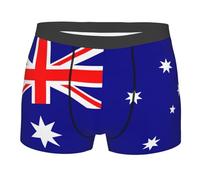 DRTGEDS Australian flag Boxer Briefs, Moisture Wicking & Breathable,Underwear for Men, Black, Large