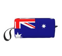DRTGEDS Australian Flag Cosmetic Bag for Men, Portable Travel Toiletry Bag, Shaving Bag, Small Handbag, White, One Size, White, One Size, White, One Size