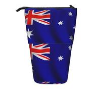 DRTGEDS Australian Flag Pop-Up Pencil Case And Cosmetics Pouch Standup Telescopic Craft Supplies Makeup Organizer