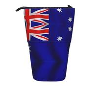DRTGEDS Australian flag Standing Stationery Bag telescopic Pen Pouch Holder Makeup Organizer,Pencil Case