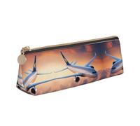 DRTGEDS Beautiful Sky Airplane Fashion Pencil Case,Portable Pen Pouch,Stationery Zipper Cute Storage Bag,For Office,Travel, White, One Size, Fashion